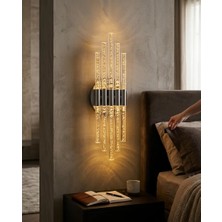 Backhome Aura Large 51 cm Modern Tasarım LED Aplik - Duvar Lambası - Gümüş -Günışığı Led