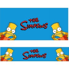 Oem The Simpsons Bart Tasarımlı Mavi 2'li Torpido ve Pandizot Koruyucu Havlu Seti
