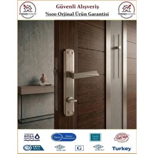 GrossAVM Prizma Aynalı Wc Banyo Kapı Kolu - Nikel Saten - WC SAĞ