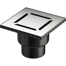 Kare 5608280 Duş Kanalı Çıkışlı 15X15 cm Dk 100 Kapak Parlak Krom