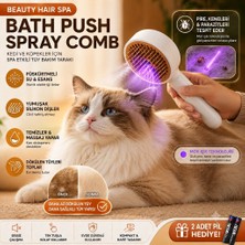 Hayal Patishop Buharlı Kedi Köpek Tarağı Mor Işıklı Tüy Toplama Fırçası