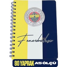 Fenerbahçe Lisanslı Labirent Oyunlu 13X21CM Ölçülü A5 Boyutlu Çizgili Metal Spiralli Sert Karton Kapaklı Not Defteri