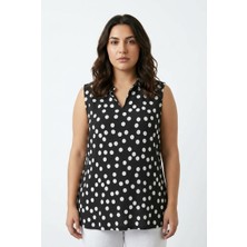 Stil Diva Yaka Detaylı Kolsuz T-Shirt