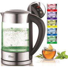 Cam Su Isıtıcısı 1,7 Litre / %100 Bpa Içermez / 2200 Watt / Renk Değişimli LED Aydınlatma / Paslanmaz Çelik / Çaydanlık / Sıcak Tutma Fonksiyonu / Sıcaklık Ayarı (60°C-100°C)