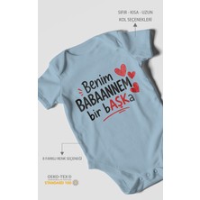 Morivo Kids Benim Babaanne Temalı Kısa Kollu Bebek Body %100 Pamuk