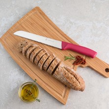 Aryıldız Rexa Tırtıklı Ekmek Bıçak Kırmızı 19 cm