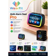 Tastech TF36PRO Yapay Zeka Etkili Hoparlör Eş Zamanlı Çeviri Rgb Dijital Saat Alarm Masa Saati Hava Durumu Fotoğraf Çerçevesi Akıllı Ev Kablosuz Ses Kontrollü Hoparlör