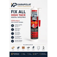 Karapolat Soudal Beyaz Fix All High Tack Süper Güçlü Montaj Yapıştırıcısı 290 ml Iç Dış Mekan Hibrit Polimer