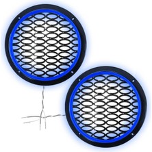 Poke 16 cm Mavi Neon Ledli Hoparlör Kapağı 1 Takım ( 2 Adet )