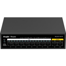  ruijie reyee rg-es110f-p 10 port 10-100 mbps 8 port 10-100 pe 110w switch