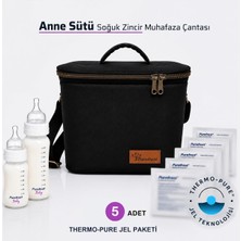Purefrost Pf4 Baby Anne Sütü Biberon Saklama Soğutucu Termal Mama Yemek Çantası/5 Adet Thermo-Pure® Jel Paket