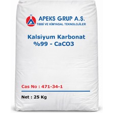 Apeks Kalsiyum Karbonat - %99- Caco3 - Kalsit - 25 kg