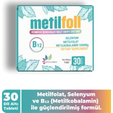 Pharmaleaf Metilfoll 30 Dilaltı Tablet – Aktif B12, Folik Asit ve Selenyum ile Hızlı Emilim ve Yüksek Destek