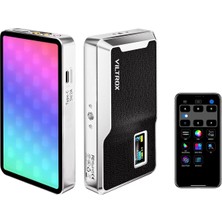Mucize Vıltrox 6000MAH LED Kamera Işığı, Uygulama Kontrollü Rgb Video Işığı, Taşınabilir Rgb Fotoğrafçılık Işığı, Video Kaydı Için Kamera LED Işık Paneli (Retro 08X)