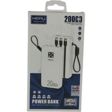  hepu hp-246 20.000mah type-c lightining usb powerbank led gösterge