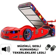İnegöl'den Eve Gt1 - Bazalı Arabalı Yatak Araba Karyola, Araba Yatak - Full Ledli, Kumandalı ve Bazalı