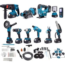 Dawreek 11'li Set Darbeli Akülü Vidalama 350 Nm Tork ve 4 Akü ile Ergonomik Taşıma Çantası