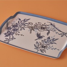 Bella Maison Bleu Blanc Melamin Tepsi Mavi (42X31 Cm)