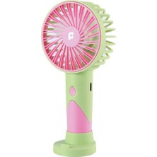 Belirtilmemiş Feny Fn-F20 Yeşil-Pembe Kademeli Ultra Sessiz Şarjlı Taşınabilir 500Mah Mini El Fanı