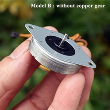 Mucize 35 mm Yuvarlak Kademeli Motor Hassas 2 Fazlı 4 Kablolu Kademeli Motor Adım Açısı 3,75 SP-35RC-810S 1 Adet (Boyut: Model A) Step Motor