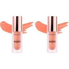 Cosmetics Blush Nemlendirici Etkili Likit Allık - 10 Peach (Işıltılı) (2 Paketi)