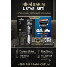 Braun BT9520 Suya Dayanıklı Series 9 Traş Makinesi + Gillette Fusion Proglide Profesyonel Erkek Bakım Seti