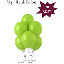 Lotus Party Pastel Acık Yeşil Renk Balon - Açık Yeşil Renk Balon 20 Adet