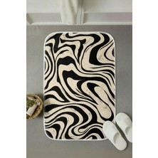 Zevahir Mobilya Dekorasyon Modern Kaymaz Taban Banyo Paspası 60X40 cm - Lavabo, Duş, Klozet Önü ve Abdest Için Yumuşak Dokulu Çok Amaçlı Paspas