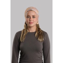 Hürrem Bone Koyu Bej Pratik Hazır Geçmeli Buff Bandana Sandy Geometrik Desenli Boru Bone 2416_44
