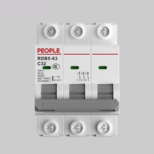 People Electric Rdb5 Serisi 3p 16A 6ka C Tipi Otomatik Sigorta