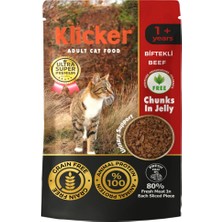 Klicker Pauch Biftekli Kedi Konservesi 85 gr