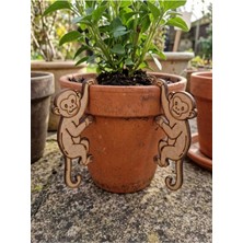 Mu Art Ahşap 20 Adet Ahşap Dekoratif Saksı Süsü - Ham Mdf - Kendin Boya - 7.5 cm