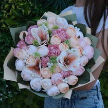 Peach Serenity- Yapay Çiçek Buketi