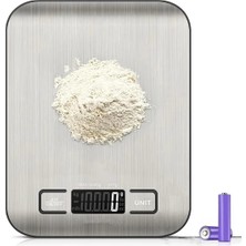 Techfit TF-1002 Dijital Mutfak Terazisi, 5 kg Kapasiteli, Paslanmaz Çelik, LCD Ekran, Dara Fonksiyonlu, G/ml/oz/lb Ölçüm Birimleri