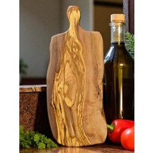 F&amp;s Woodart Zeytin Ağacı Tek Parça Kesme Tahtası - Peynir Sunum Tahtası 45-49 cm Boy 17-20 cm En