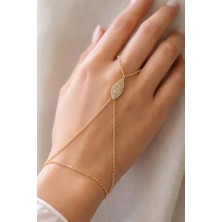 Damla Figürlü Gold Zirkon Şahmeran