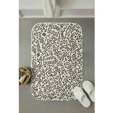 Zevahir Mobilya Dekorasyon Modern Kaymaz Taban Banyo Paspası 60X40 cm - Lavabo, Duş, Klozet Önü ve Abdest Için Yumuşak Dokulu Çok Amaçlı Paspas