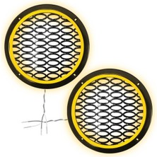 Poke 16 cm Sarı Neon Ledli Hoparlör Kapağı 1 Takım ( 2 Adet )