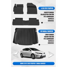 Sahler Toyota Auris 2013-2020 Uyumlu 4.5D Premium Havuzlu Oto Paspas ve Liner Bagaj Havuzu
