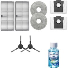 Dreame L10S Pro Ultra Head ile Uyumlu 2 Yan Fırça 2 Filtre 2 Mop 1 Deterjan 2 Toz Torbası