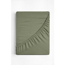 Ezgi ORGANIK%100 Pamuk Lastikli Bebek Çarşafı Geniş Ölçü Aralığı Haki 60X120 Cm, Bebekcrsf