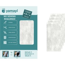 Texfix Yamayi, Ütü ile Yapışan Yama, Yapışkanlı Yama, 4 Adet 30 cm x 15 Cm, Yıkamaya Dayanıklı, Dikiş Gerektirmez (Beyaz)