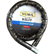 Herşey Trend Yuma YM-752 Motorsiklet Kilidi Anahtarlı Körüklü Siyah ( Boy : 120CM-ÇAP : 22MM )