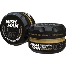 Nishman Saç Şekillendirici Wax 07 Gold One, 150 ml / Tüm Saç Tipleri / Ekstra Güçlü, Islak ve Parlak Görünüm