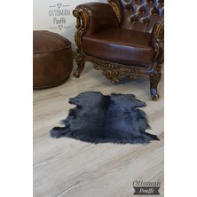 Ottoman Pouffe Hakiki Gerçek Deri Özel Seri Renkli Koyun Postu 48X57CM, Posteki Dana Inek Post Ev Dekor
