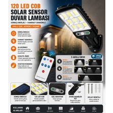 Tastech 616-4 Güneş Enerjili Sokak Lambası Parlak LED Solar Şarjlı Hareket Sensörlü Duvar Lamba Uzaktan Kumandalı Solar Aydınlatma