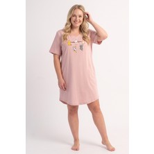 Stil Diva Büyük Beden Cepli Pijama Penye Gecelik