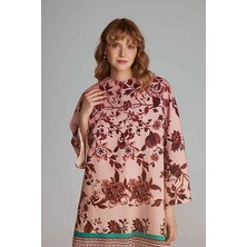 Gusto Desenli Kaftan - Gül Kurusu
