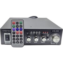 CHESTER CS-220 Trafosuz Anfi ve 2 Adet Ctr-4 Trafolu Trafosuz Duvar Hoparlör Ses Sistemi Seti