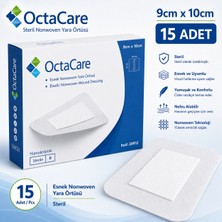 Octacare Esnek Steril Nonwoven Yara Örtüsü 9CM×10CM (15 Adet)